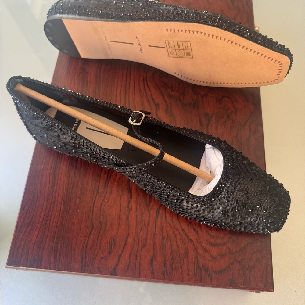 Dolce Vita Black Embellished Flats